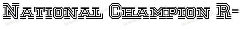 National Champion R字体转换 National Champion R字体转换